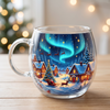 Christmas Glass Mug, Hot Cocoa Mug, Gingerbread or Tree Design - Christmas House