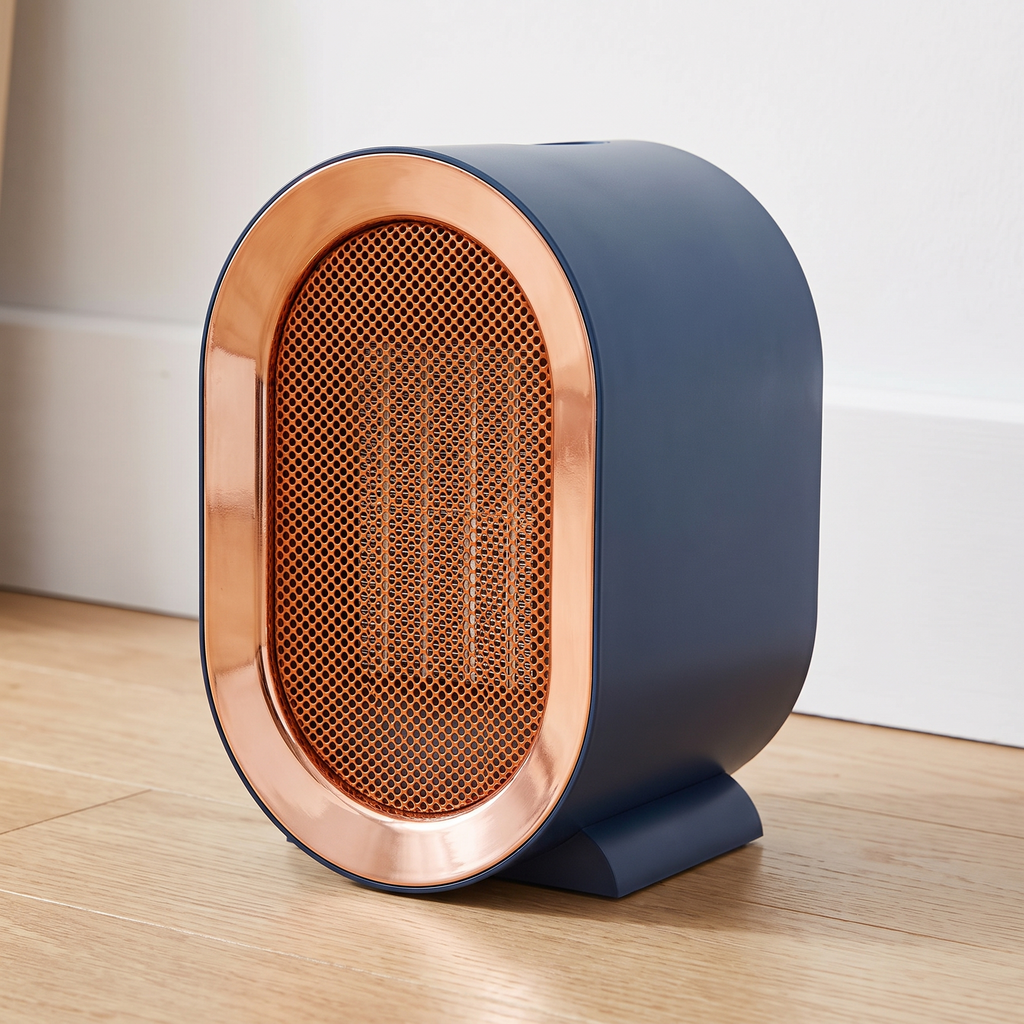 Mini Space Heater with Thermostat, Quiet Small Heater, 3 Colors - Blue