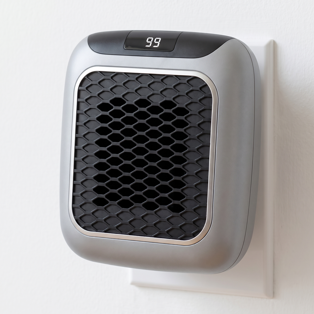 Plug In Wall Heater, Quiet Outlet Heater, Cool Touch, 3 Colors - Grey