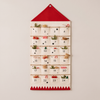 Fabric Advent Calendar with 24 Pockets, Reusable, Red or Black - Red