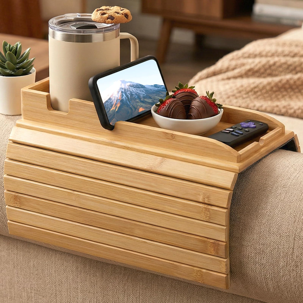 Sofa arm tray on a sofa arm, Sofa Armrest Tray - photo 1
