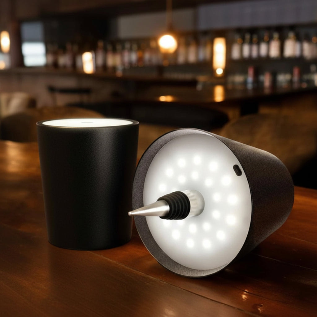 Rechargeable bottle lamp on a wine bottle 3