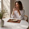 Double sided leather placemats set of 4 3