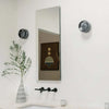 Round dimple wall light in a hallway