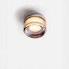 Smoke grey dimpled cast glass wall sconce
