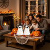 White Halloween ghost decor set of two, indoor styling