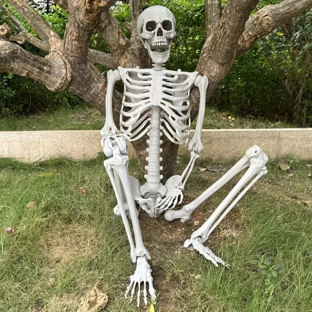 Posable skeleton decoration with movable joints