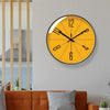 Minimalist Nordic wall clock styled in a modern room