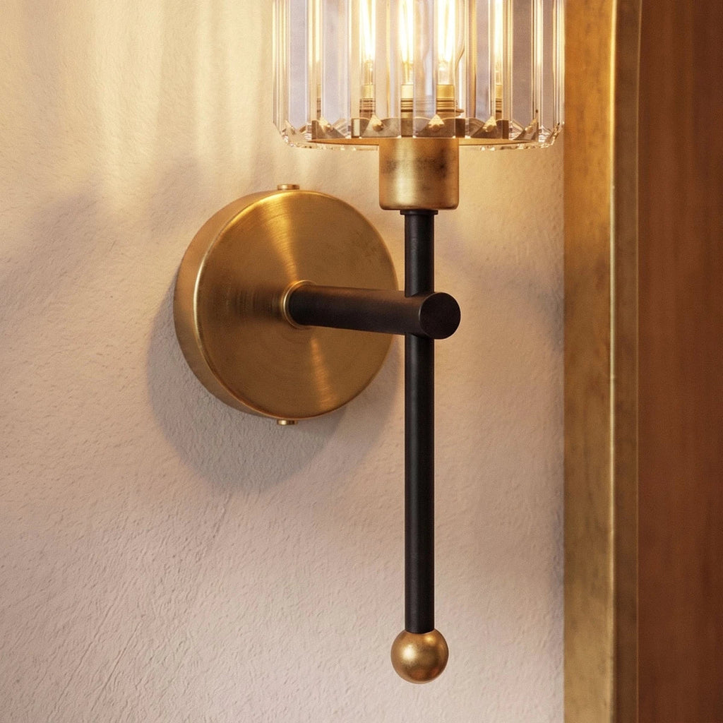 Rechargeable wall sconces set of 2, ribbed glass, product photo 6