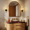 Rechargeable wall sconces set of 2, ribbed glass, product photo 5