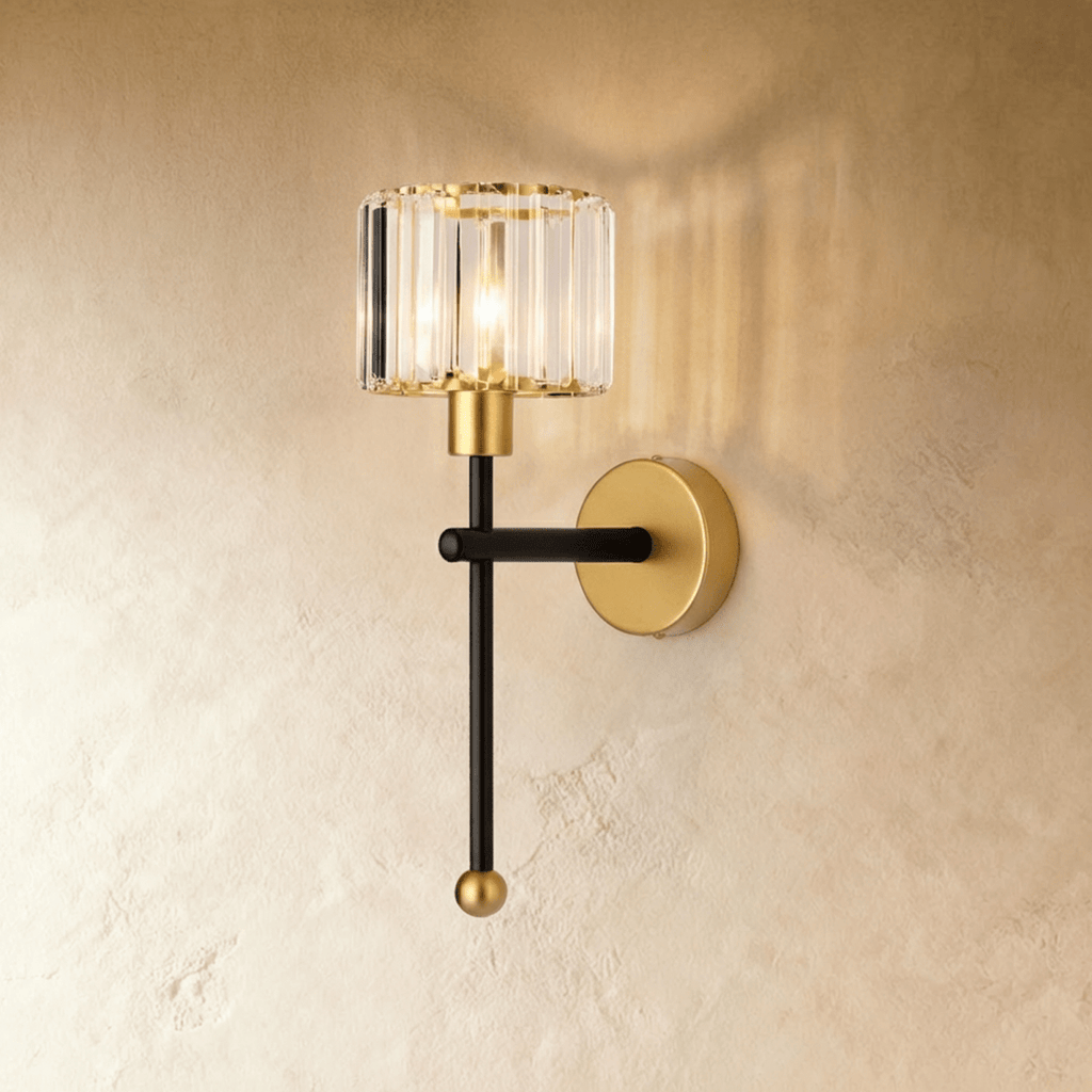 Rechargeable wall sconces set of 2, ribbed glass, black