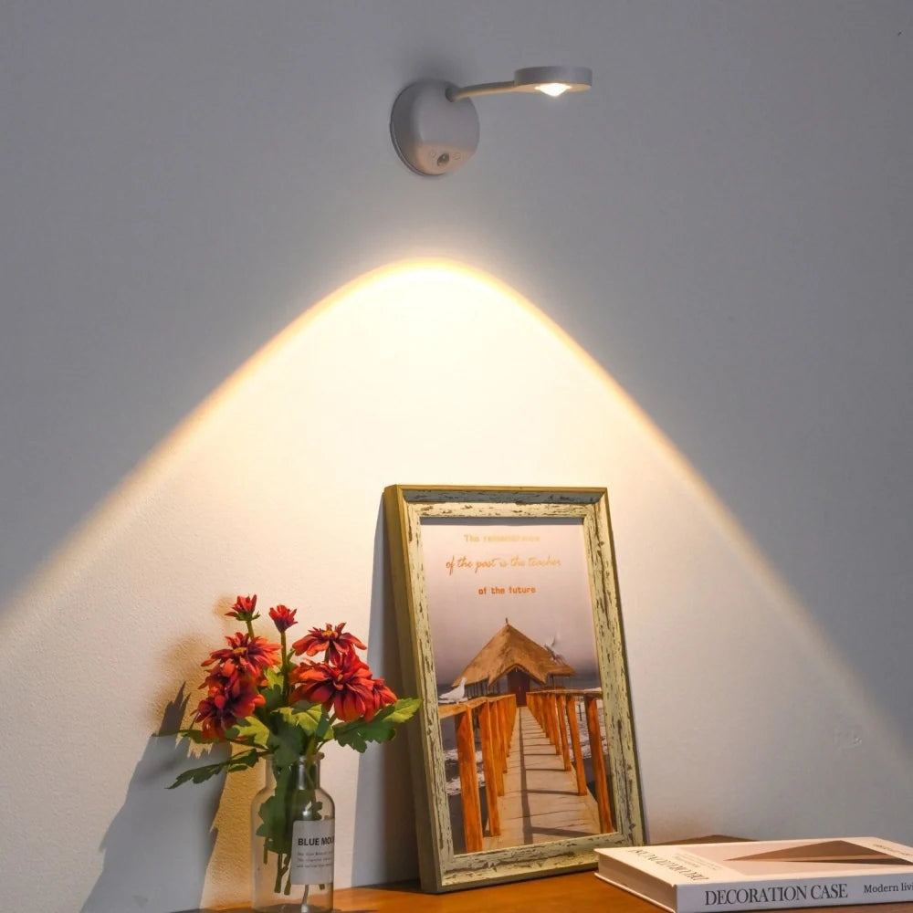 Motion sensor spotlight in use
