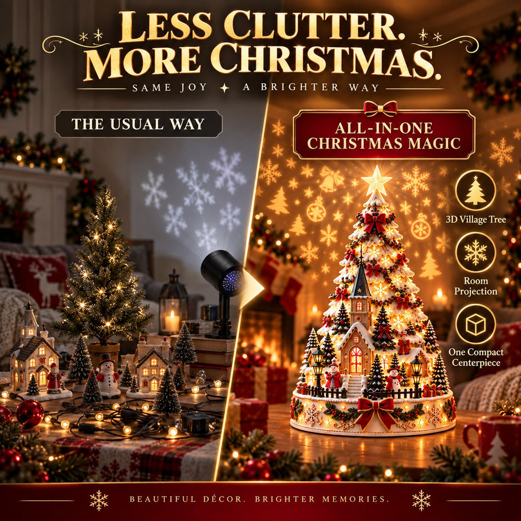 Lighted Christmas village tree - photo 12