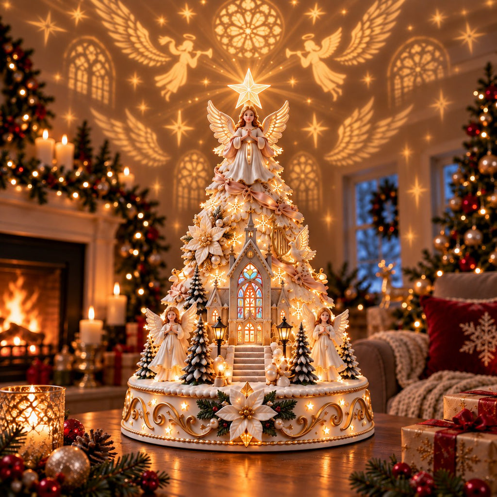 Lighted Christmas village tree - photo 18