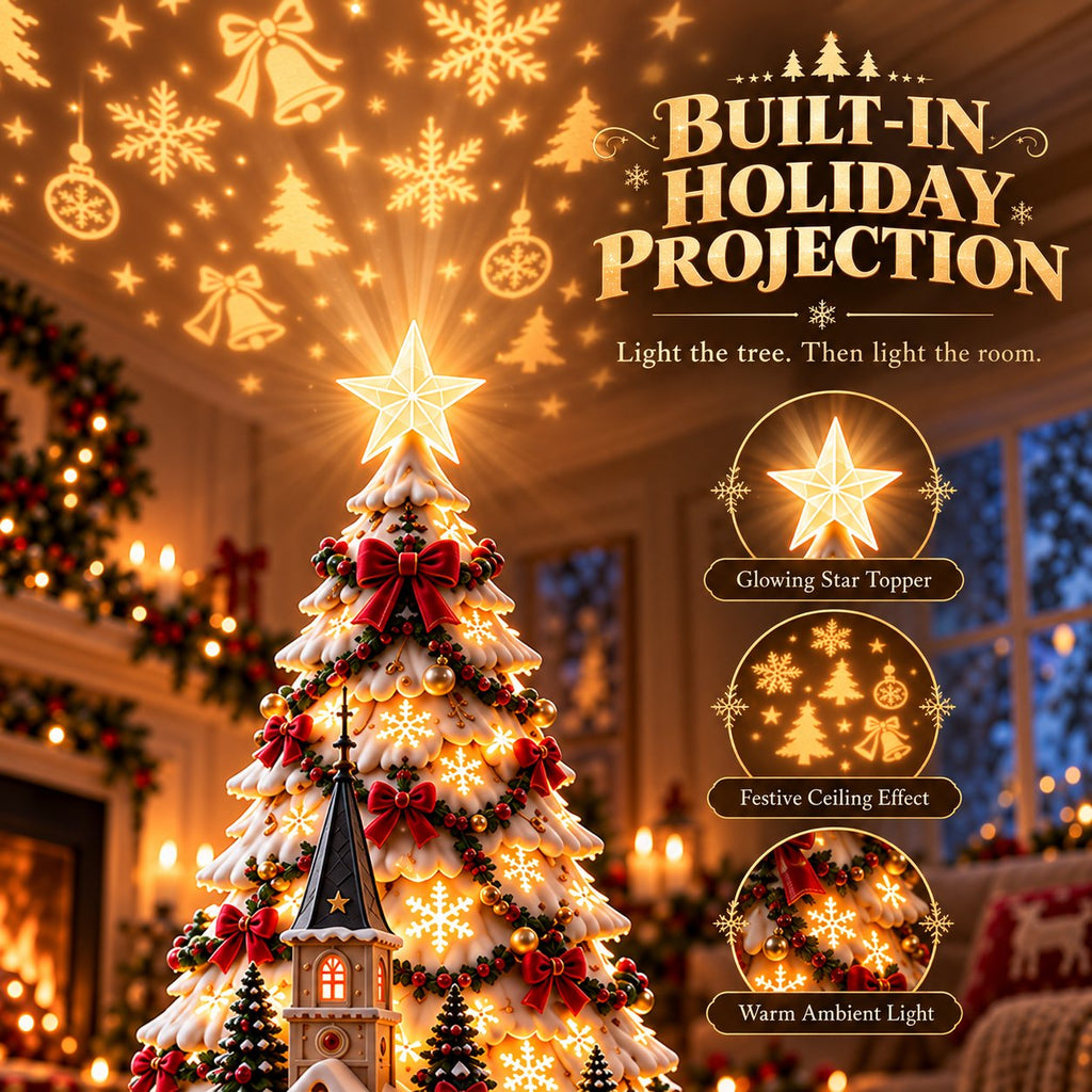 Lighted Christmas village tree - photo 6