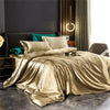 Silk bedding set on a bed, Bedding Set - photo 1