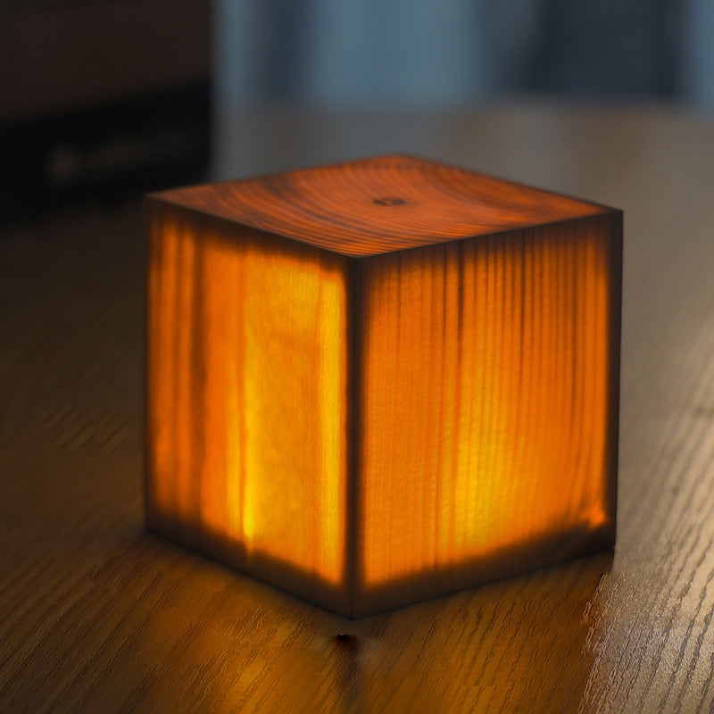 Wooden lamp, cordless wood table lamp, product photo 6