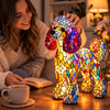 Dog Lamp, Stained Glass Table Lamp, LED Night Light, 10 Dog Breeds