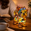 Dog Lamp, Stained Glass Table Lamp, LED Night Light, 10 Dog Breeds