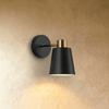 Cordless gold wall sconce with remote, product photo 2