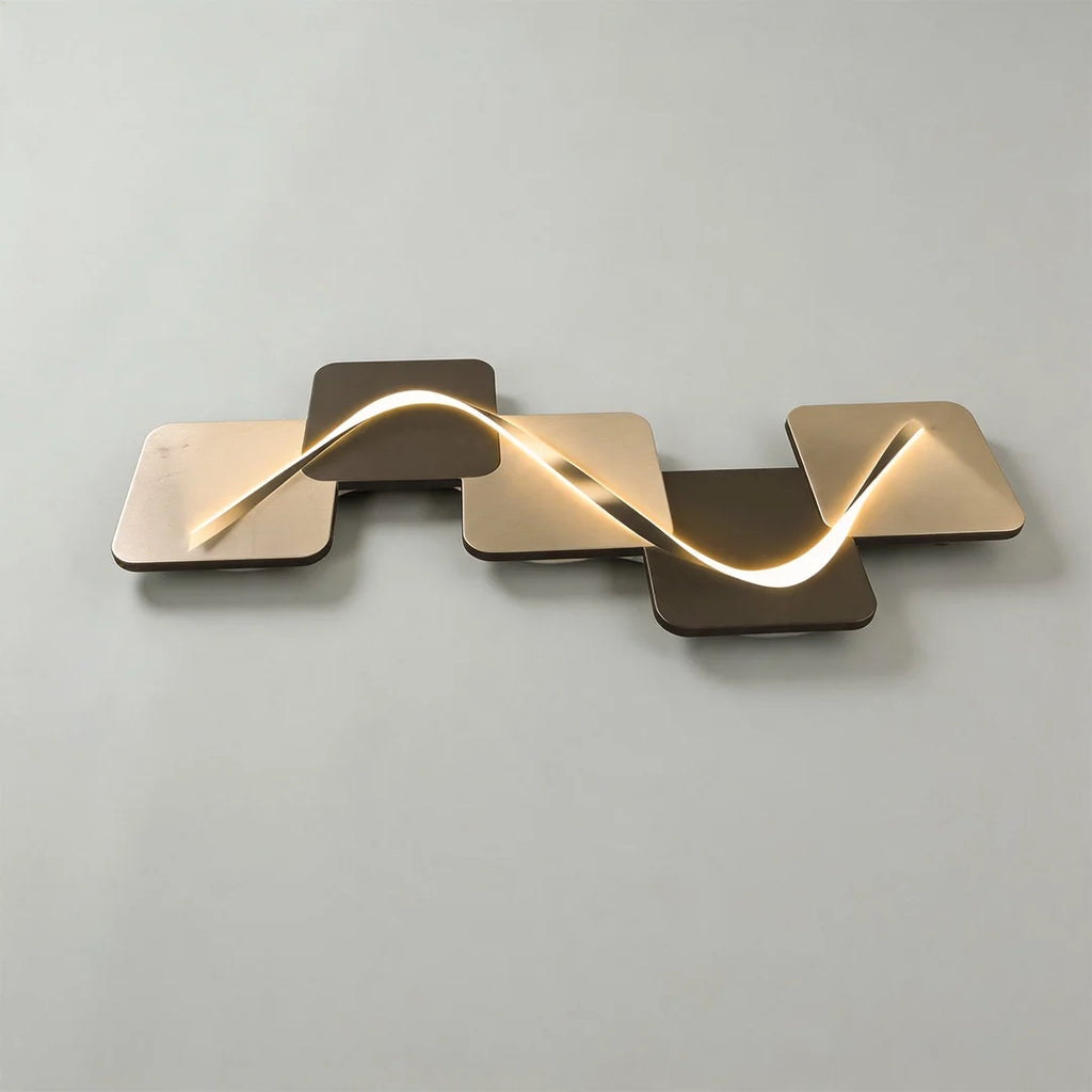 Geometric wall art with LED backlight, product photo 6