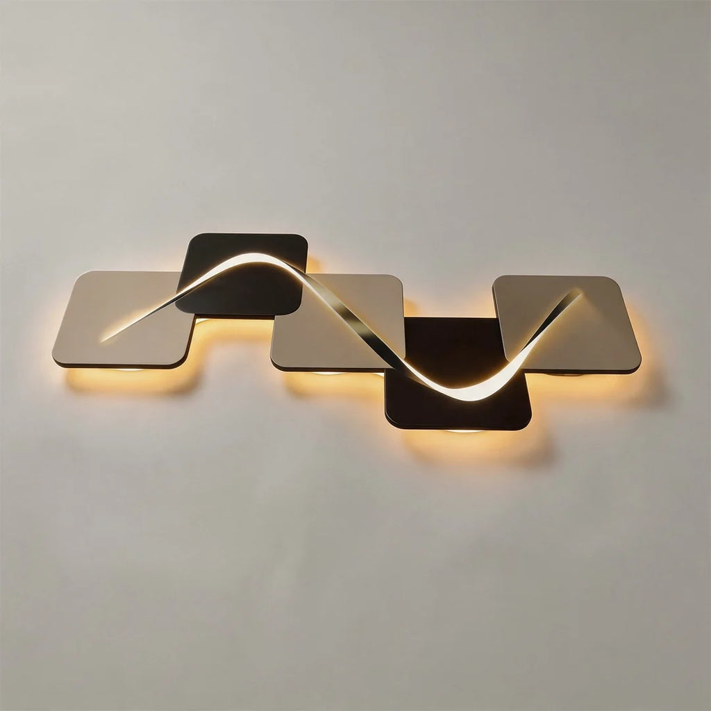 Geometric wall art with LED backlight, product photo 5