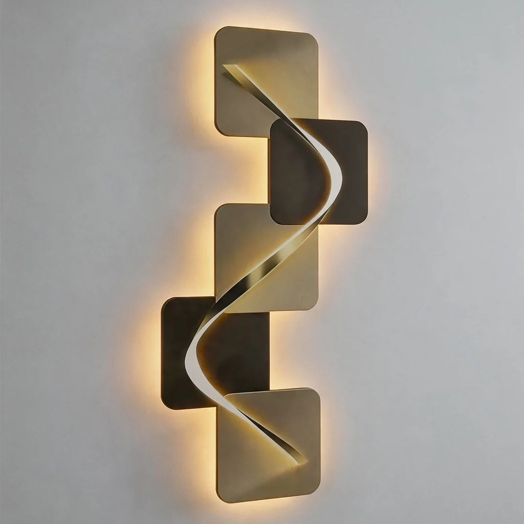 Geometric wall art with LED backlight, product photo 7